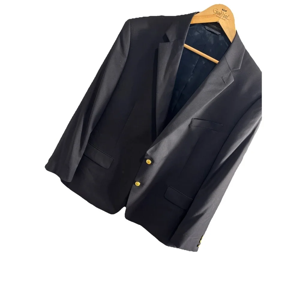 POLO RALPH LAUREN Wool Blend Gabardine Sport Coat, Navy,‎ Size 46 R NWOT -$400